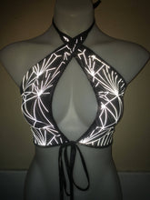 Load image into Gallery viewer, REFRACTION | REFLECTIVE | Lila Top, Women&#39;s Festival Top, Rave Top