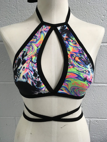 REQUIEM | Keyhole Halter Top, Women's Festival Top, Rave Top