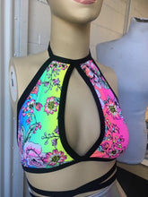 Load image into Gallery viewer, RAINBOW FLOWER | Keyhole Halter top