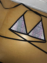 Load image into Gallery viewer, SLITHER | REFLECTIVE | Triangle Top, Women&#39;s Festival Top, Rave Top