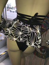 Load image into Gallery viewer, REFRACTION | REFLECTIVE | Ultra Mini Buckle Skirt, Rave Skirt, Festival Bottom