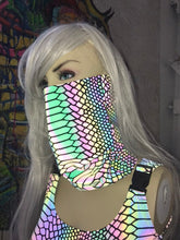 Load image into Gallery viewer, SLITHER | REFLECTIVE | Dust Mask, Rave Mask, Festival Mask, Gaiter