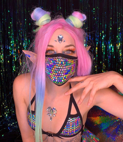 DISCO QUEEN | Face Mask, Rave Mask, Festival Mask, Gaiter