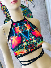 Load image into Gallery viewer, TRIPPY | Halter Top, Women&#39;s Festival Top, Rave Top