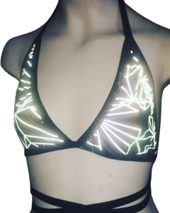 REFRACTION | REFLECTIVE | Triangle Top, Women's Festival Top, Rave Top