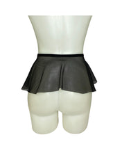 Load image into Gallery viewer, BLACK DARK STARR | Black Fishnet Ultra Mini Buckle Skirt