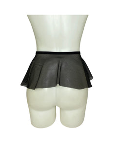 BLACK DARK STARR | Black Fishnet Ultra Mini Buckle Skirt – The 