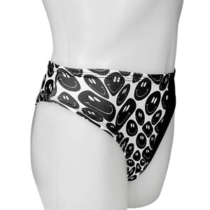 BLACK + WHITE | Split High Waisted High Cut Bottoms