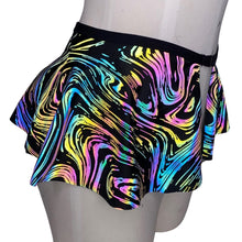 Load image into Gallery viewer, OIL SPILL | REFLECTIVE | Ultra Mini Buckle Skirt, Rave Skirt, Festival Bottom