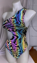 Load image into Gallery viewer, OIL SPILL | Rainbow Reflective | Cut Out Bodysuit