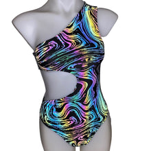 Load image into Gallery viewer, OIL SPILL | Rainbow Reflective | Cut Out Bodysuit