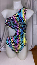 Load image into Gallery viewer, OIL SPILL | Rainbow Reflective | Cut Out Bodysuit