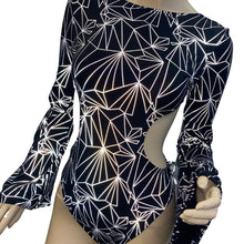 Load image into Gallery viewer, REFRACTION | Aria Cut-Out Bell Sleeve Bodysuit