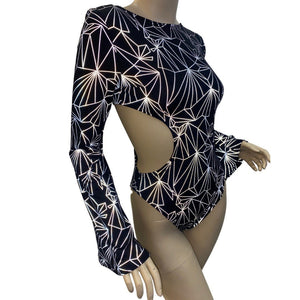 REFRACTION | Aria Cut-Out Bell Sleeve Bodysuit