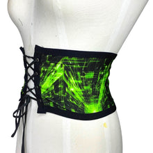 Load image into Gallery viewer, CYBER GRID | Lace Up Corset, Ravewear, Festival Accessories