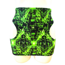 Load image into Gallery viewer, CYBER GRID | Cut-Out Bodycon Mini Skirt, Rave Skirt, Festival Bottom