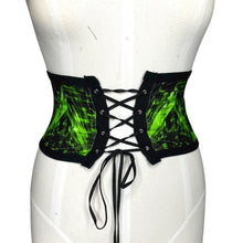Load image into Gallery viewer, CYBER GRID | Lace Up Corset, Ravewear, Festival Accessories