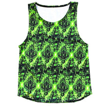 Load image into Gallery viewer, CYBER GRID | Slim Fit Men&#39;s Rave Tank Top, Festival Shirt