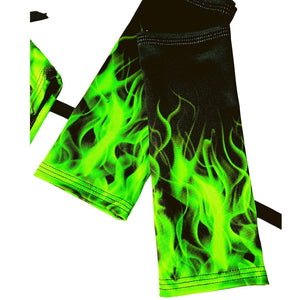 SHEGO SMOKE | Triangle Top + High Waisted High Cut Bottoms + Gloves, Women's Festival Outfit, Rave Set