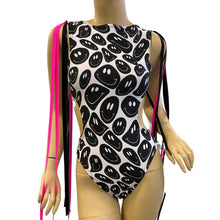 Load image into Gallery viewer, PINK + BLACK | Aria Cut-Out Fringe Bodysuit