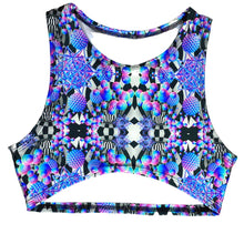 Load image into Gallery viewer, PORTAL PUZZLE | Underboob Sporty Crop Top, Women&#39;s Festival Top, Rave Top