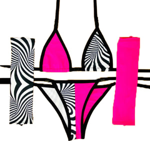 HYPNOTIC | Buckle Bikini + String Tie Bottoms + Long Gloves