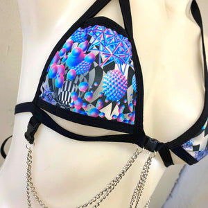 PORTAL PUZZLE | Chain Cage Top, Festival Top, Rave Top with Chains