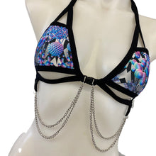 Load image into Gallery viewer, PORTAL PUZZLE | Chain Cage Top, Festival Top, Rave Top with Chains