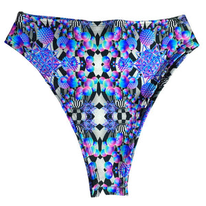 PORTAL PUZZLE | High Waisted High Cut Bottoms, Festival Bottoms, Rave Bottoms, Trippy Rave Outfit