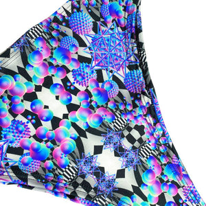 PORTAL PUZZLE | High Waisted High Cut Bottoms, Festival Bottoms, Rave Bottoms, Trippy Rave Outfit