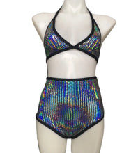 Load image into Gallery viewer, DISCO QUEEN | High Waisted Bottoms, Festival Bottoms, Rave Bottoms, Sparkle Rave Outfit