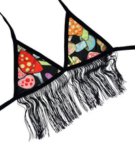 Load image into Gallery viewer, DAY TRIP | Fringe Triangle Top, Women&#39;s Festival Top, Rave Top