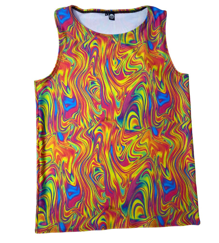 ALL THE GLOW | Slim Fit Men's Rave Tank Top