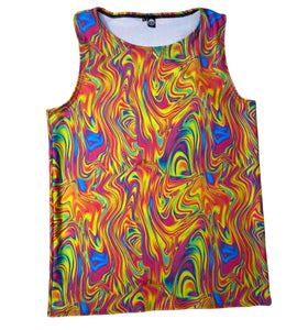 ALL THE GLOW | Slim Fit Men's Rave Tank Top