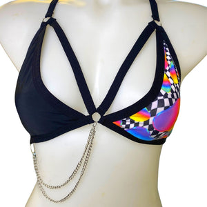 RETRO RAVE | Chain Triangle Top, Festival Top, Rave Top with Chains