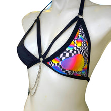 Load image into Gallery viewer, RETRO RAVE | Chain Triangle Top, Festival Top, Rave Top with Chains