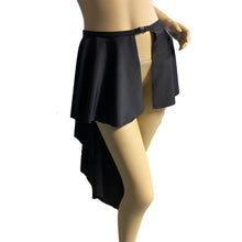 Load image into Gallery viewer, BLACK | High Low Buckle Skirt, Rave Skirt, Festival Bottom