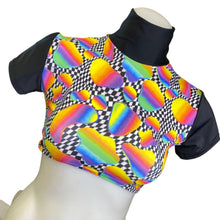 Load image into Gallery viewer, RETRO RAVE | Crop Turtle Neck, Women&#39;s Festival Top, Rave Top