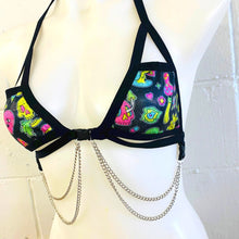 Load image into Gallery viewer, NEON TRIP | Chain Cage Top, Festival Top, Rave Top with Chains
