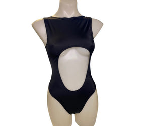BLACK | Aria Front Cut-Out Bodysuit