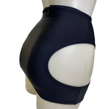 Load image into Gallery viewer, BLACK | Cut-Out Bodycon Mini Skirt, Rave Skirt, Festival Bottom