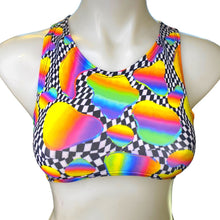 Load image into Gallery viewer, RETRO RAVE | Underboob Sporty Crop Top, Women&#39;s Festival Top, Rave Top