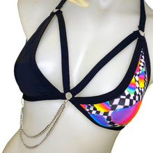 Load image into Gallery viewer, RETRO RAVE | Chain Triangle Top, Festival Top, Rave Top with Chains