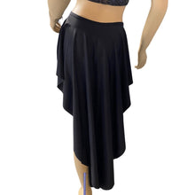 Load image into Gallery viewer, BLACK | High Low Buckle Skirt, Rave Skirt, Festival Bottom