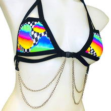 Load image into Gallery viewer, RETRO RAVE | Chain Cage Top, Festival Top, Rave Top with Chains