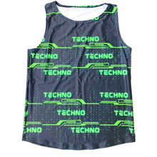 Load image into Gallery viewer, GREEN TECHNO | Slim Fit Men&#39;s Rave Tank Top, Festival Shirt