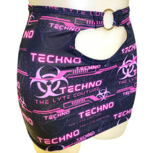 Load image into Gallery viewer, PINK TECHNO | Cut-Out Bodycon Mini Skirt, Rave Skirt, Festival Bottom