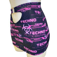 Load image into Gallery viewer, PINK TECHNO | Cut-Out Bodycon Mini Skirt, Rave Skirt, Festival Bottom