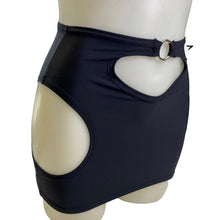 Load image into Gallery viewer, BLACK | Cut-Out Bodycon Mini Skirt, Rave Skirt, Festival Bottom