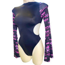 Load image into Gallery viewer, PINK TECHNO| Aria Cut-Out Bell Sleeve Bodysuit